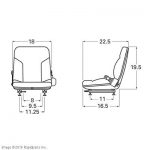 SEAT, DELUXE MOLDED TWO-PIECE W/ADJUSTERS AND BELT A000028830