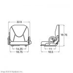 SEAT, WITH RETRACTABLE BELT A000021160