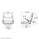 SEAT, MOLDED W/ SEATBELT (NO ADJUSTERS) A000014002