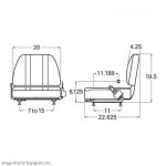 SEAT, DLX TILT/FOLD W/SEATBELT A000014004